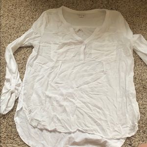 3/4 sleeve white top
